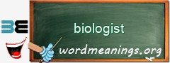 WordMeaning blackboard for biologist